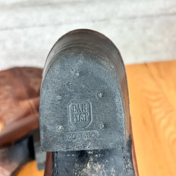 🤠 Dan Post Western Leather Cowboy Boots - size 8