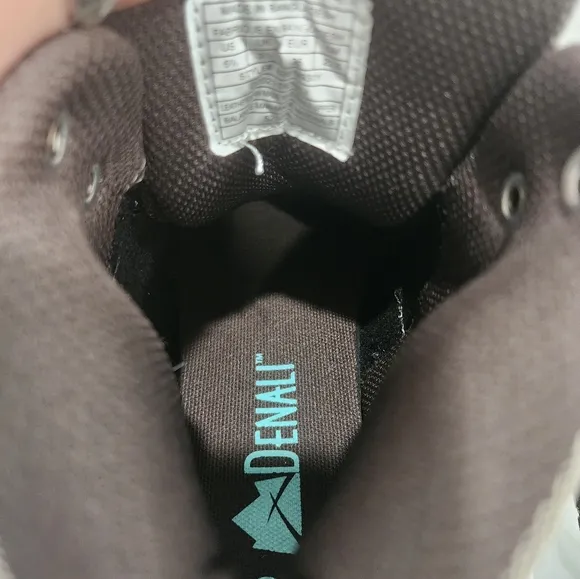 [ DENALI] Women's or boys ALPINE-SIZE 5.5 brown/gray/blue hi top hiking boots