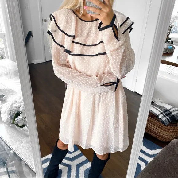 🖤 MAXSPORT ROSE DUST/BLACK RUFFLE DRESS!