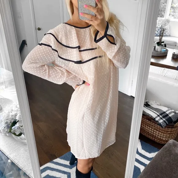 🖤 MAXSPORT ROSE DUST/BLACK RUFFLE DRESS!
