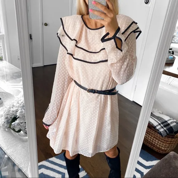 🖤 MAXSPORT ROSE DUST/BLACK RUFFLE DRESS!
