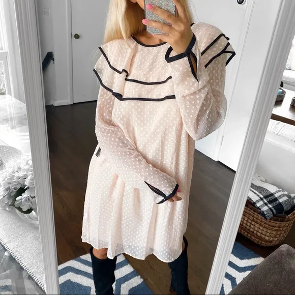 🖤 MAXSPORT ROSE DUST/BLACK RUFFLE DRESS!