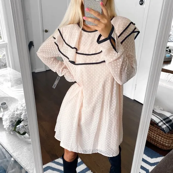 🖤 MAXSPORT ROSE DUST/BLACK RUFFLE DRESS!