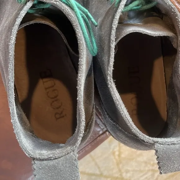 🇪🇸 Rogue suede chukka boots lace up charcoal gray green size 12