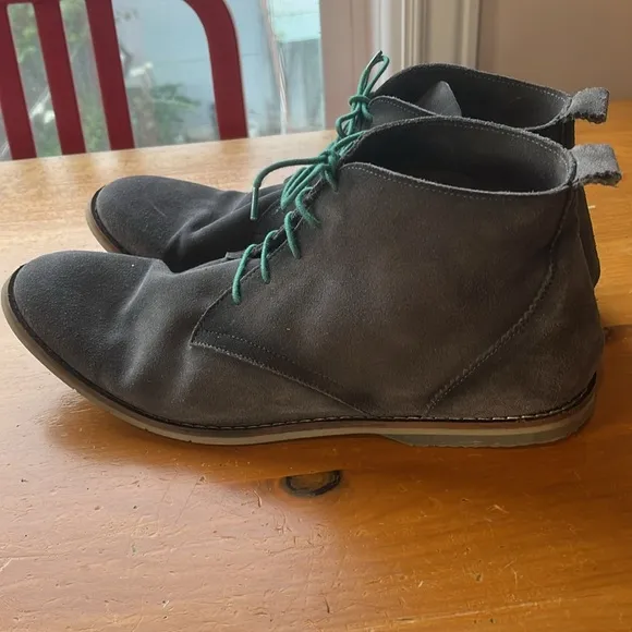 🇪🇸 Rogue suede chukka boots lace up charcoal gray green size 12