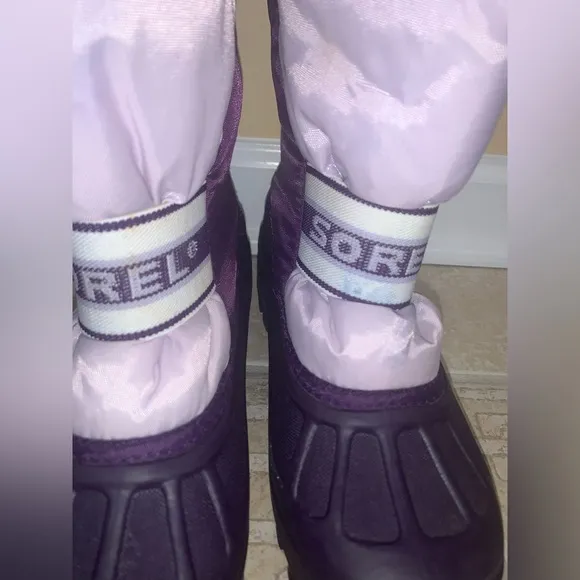🔥 SOREL snow winter purple boots youth girls size 3