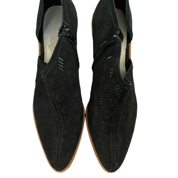 1. State NEW Iddah Perforated Leather Cutaway Ankle Boots In Black Size 11