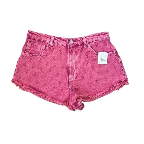 #14 NWT Free People Mixed Emotions High Rise Short in Dragonfruit Sorbet
