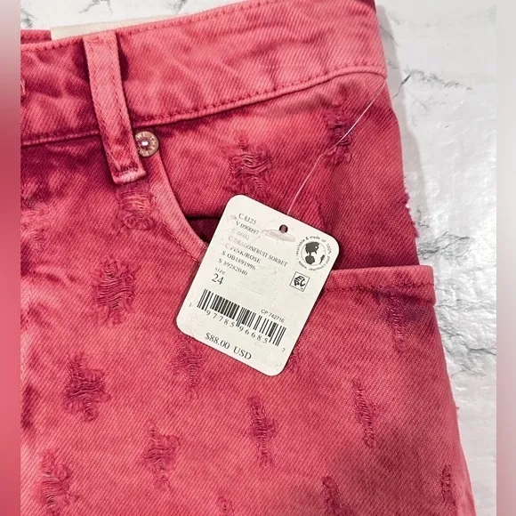 #14 NWT Free People Mixed Emotions High Rise Short in Dragonfruit Sorbet