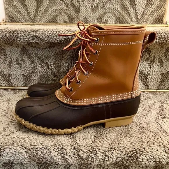 $259 EUC Men's L.L. Bean Gore-Tex Insulated 8&quot; Tan Brown Classic Boots Size 7 M
