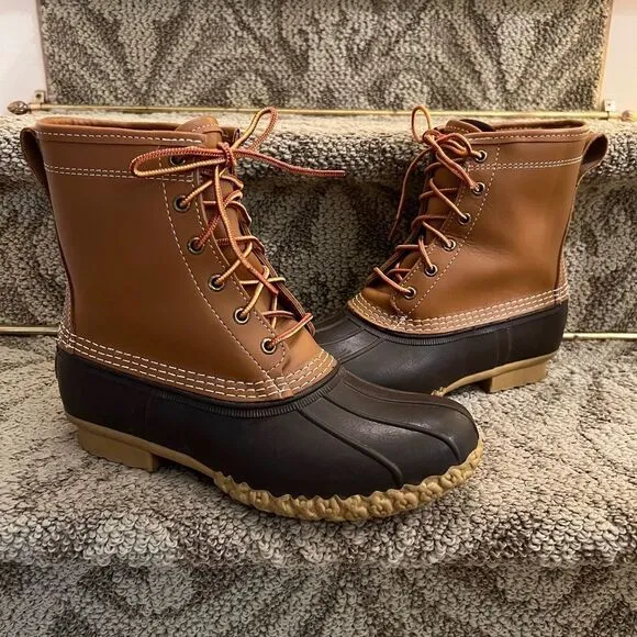 $259 EUC Men's L.L. Bean Gore-Tex Insulated 8&quot; Tan Brown Classic Boots Size 7 M