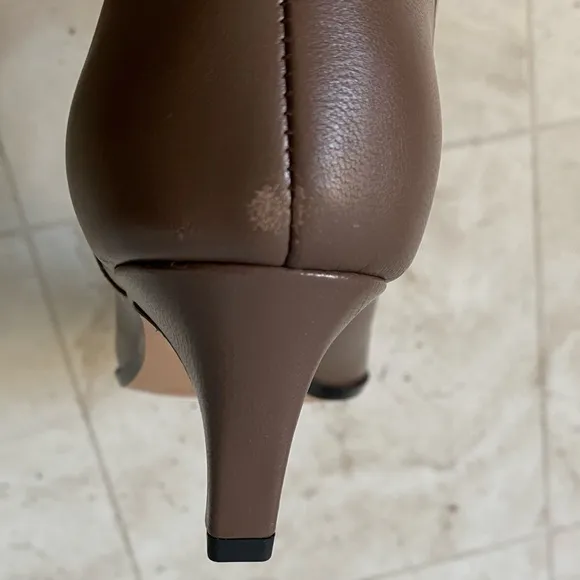 $328 NWOT J.Crew Stevie Brown Leather Point Toe Knee High Pull-on Boots sz 6.5