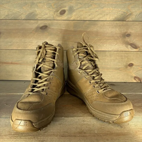 5.11 tactical halcyon mens size 9 shoes brown waterproof military combat boots
