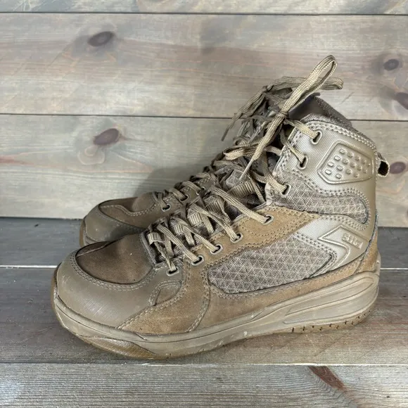 5.11 tactical halcyon mens size 9 shoes brown waterproof military combat boots