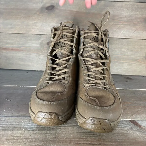 5.11 tactical halcyon mens size 9 shoes brown waterproof military combat boots