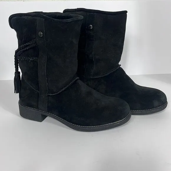Abeo Blaine Boots Suede Leather in Black.
