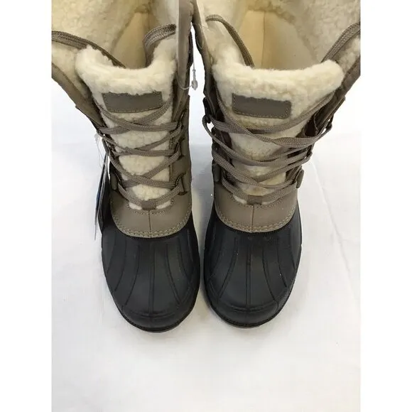 Absolute Canada Womens Size 6 Winter Snow Boots- Grey/Black Lined