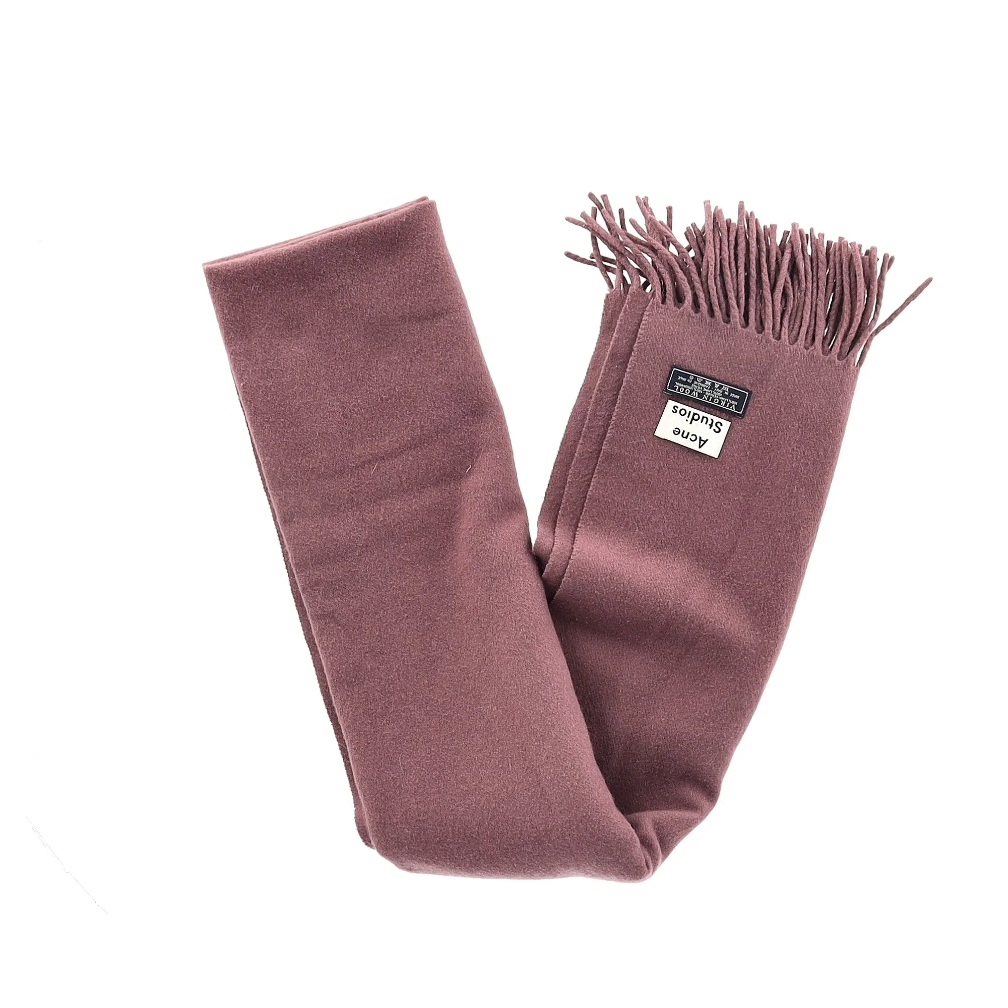 Acne Studios Fringed Scarf in Rose Wool