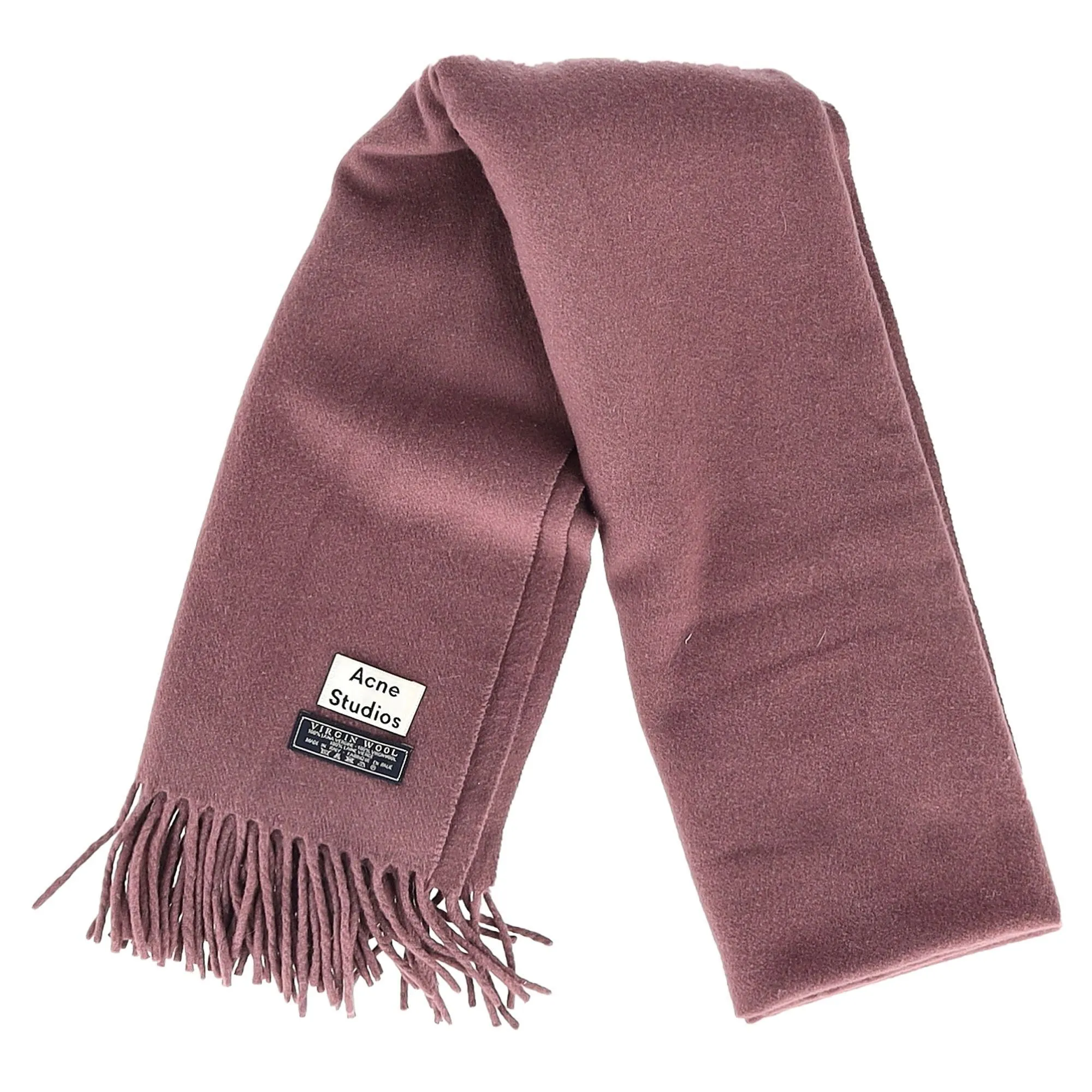 Acne Studios Fringed Scarf in Rose Wool