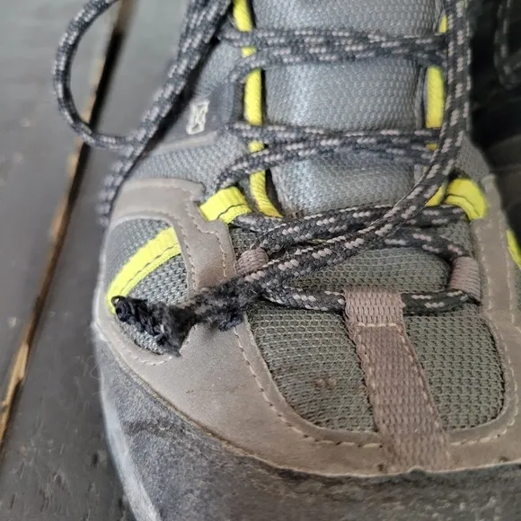 Adidas Hiking Boots AX1 Men's 8.5 Grey Neon Yellow Goretex Speed Grip Outdoors