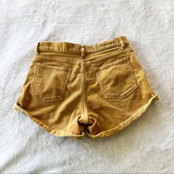 Afends Tyler Corduroy Shorts in Apricot Cream