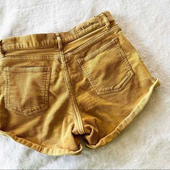 Afends Tyler Corduroy Shorts in Apricot Cream