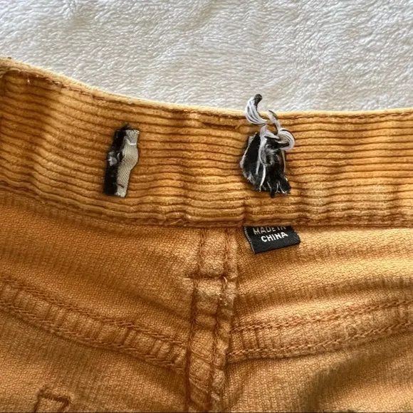Afends Tyler Corduroy Shorts in Apricot Cream