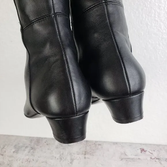 AGL Attilio Giusti Leombruni Tall Riding Leather Boots Black size 37 US 7 Italy