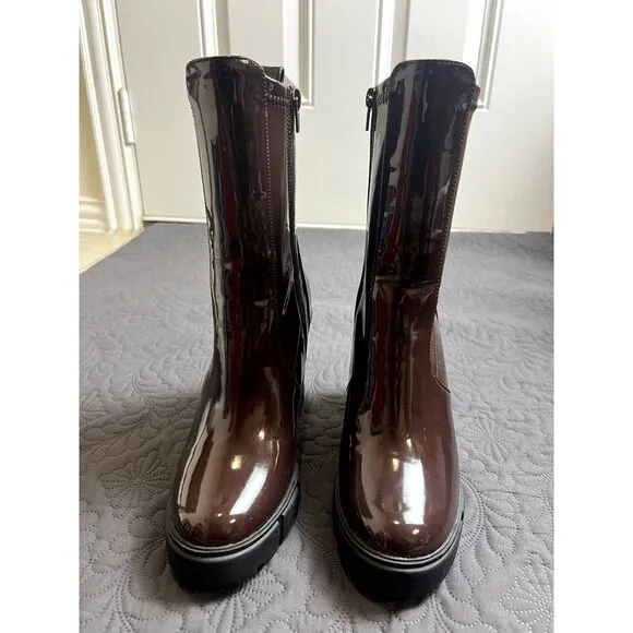 ALDO Ilanna Ankle Boot - Lug Sole SZ 9 Fall Winter Chic Leather Outdoors:NWOT
