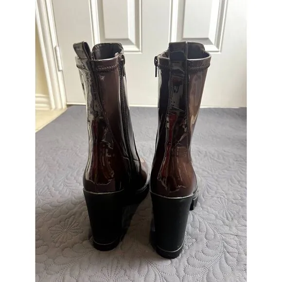 ALDO Ilanna Ankle Boot - Lug Sole SZ 9 Fall Winter Chic Leather Outdoors:NWOT