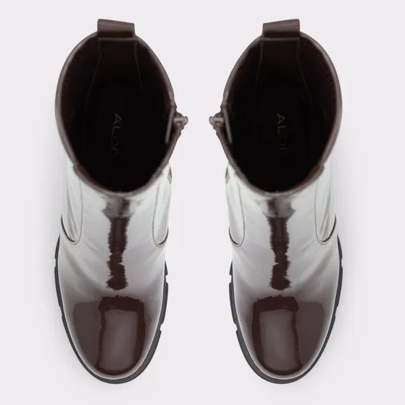 ALDO Ilanna Ankle Boot - Lug Sole SZ 9 Fall Winter Chic Leather Outdoors:NWOT