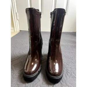 ALDO Ilanna Ankle Boot - Lug Sole SZ 9 Fall Winter Chic Leather Outdoors:NWOT