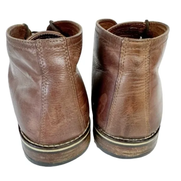 Alfani Jason Brown Leather Chukka Boots Sz 10
