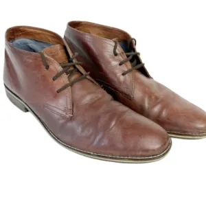 Alfani Jason Brown Leather Chukka Boots Sz 10