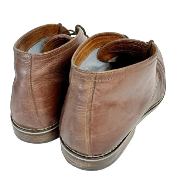 Alfani Jason Brown Leather Chukka Boots Sz 10