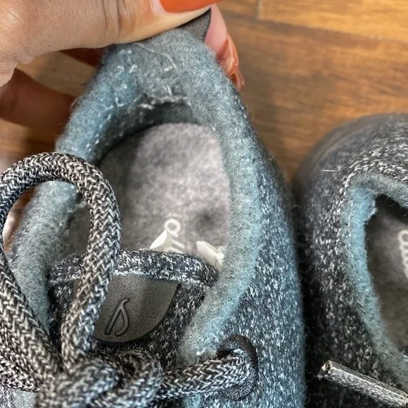 All Birds Wool Runner Mizzles Blue Gray With Black Soles 6