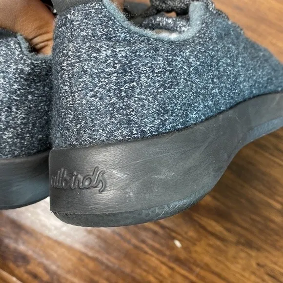 All Birds Wool Runner Mizzles Blue Gray With Black Soles 6
