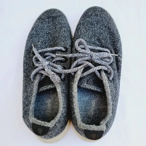 Allbirds Men's Natural Grey Wool Runners Lace-up Shoes - size 9