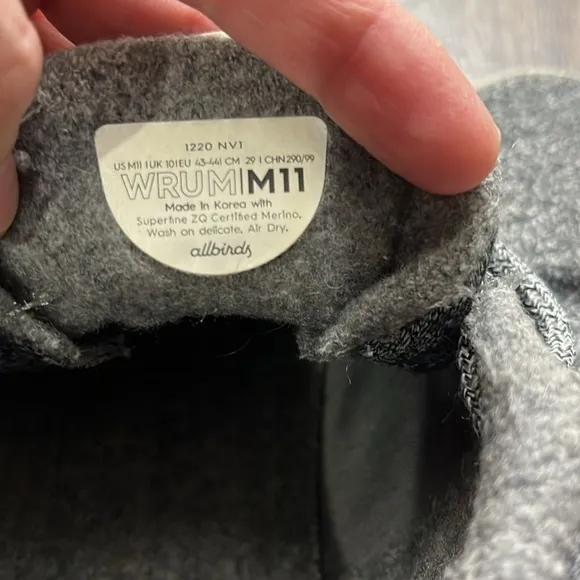 Allbirds Men’s Runner Up Mizzle Wool High Top Gray Sneakers Size 11