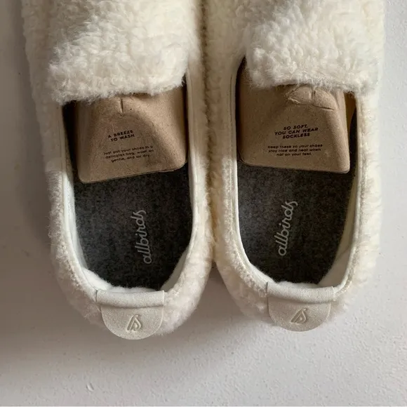 Allbirds Mens Size 10 Natural White (Cream) Wool Lounger Fluff NEW IN BOX
