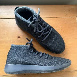 Allbirds Mens Wool Runner-up Mizzle High Top Sneaker Walking Natural Black 11