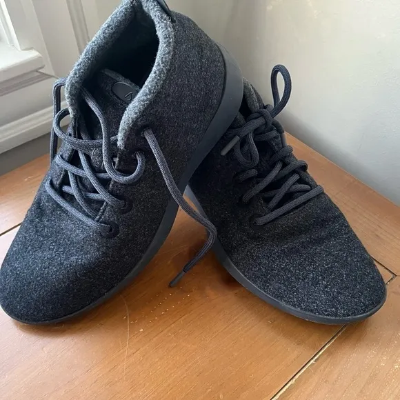 Allbirds Mens Wool Runner-up Mizzle High Top Sneaker Walking Natural Black 11