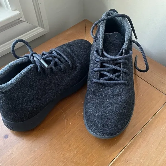 Allbirds Mens Wool Runner-up Mizzle High Top Sneaker Walking Natural Black 11