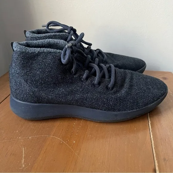 Allbirds Mens Wool Runner-up Mizzle High Top Sneaker Walking Natural Black 11
