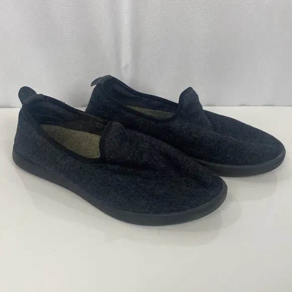 AllBirds Merino Wool Loungers Wool Charcoal Grey Black Shoes Women's - Size W7