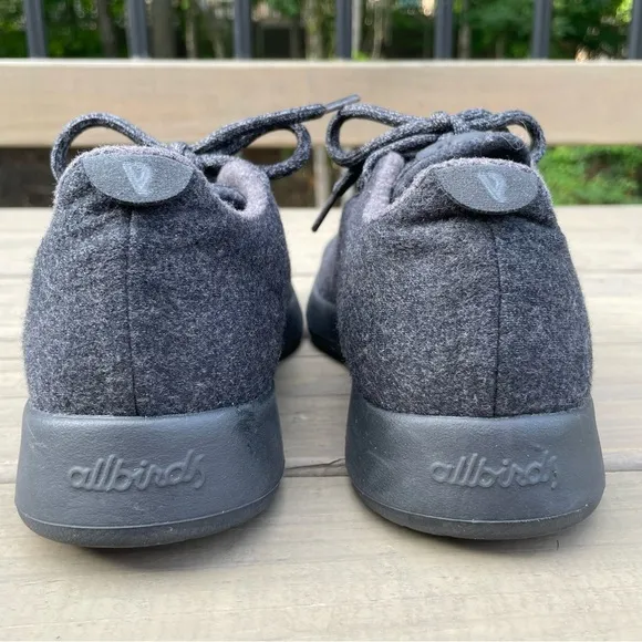 Allbirds Natural Black with Black Sole Wool Runners shoes size 8