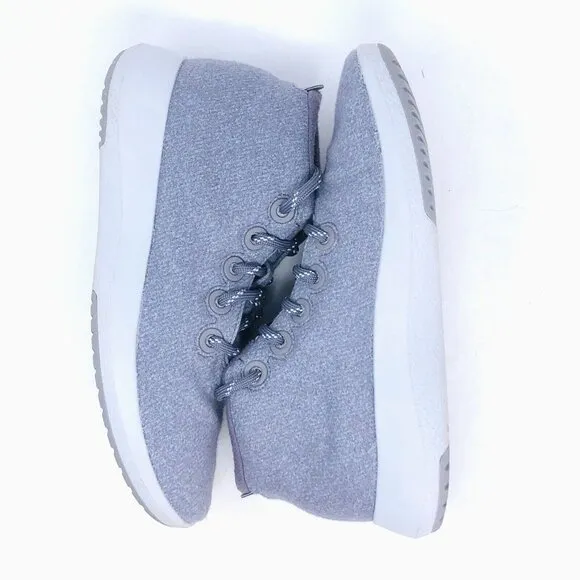 Allbirds Runner Up Mizzles Womens 9 Grey Wool Sneakers Water Repellant High Top