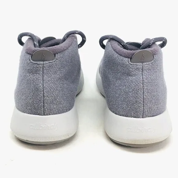 Allbirds Runner Up Mizzles Womens 9 Grey Wool Sneakers Water Repellant High Top
