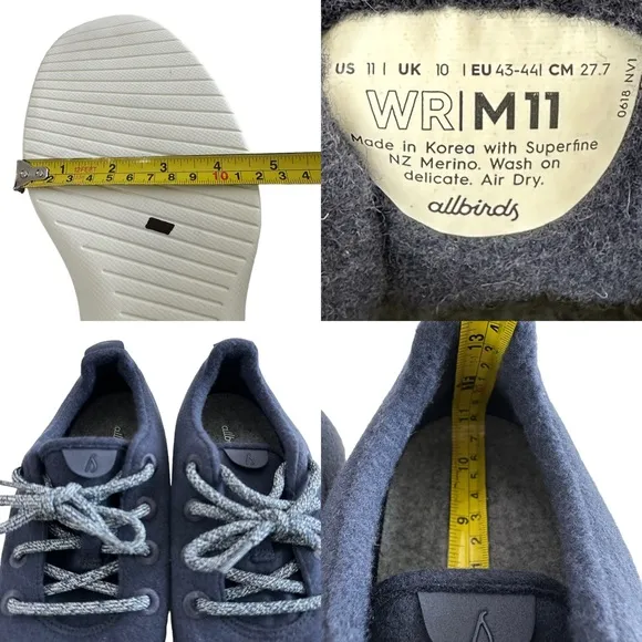 Allbirds Wool Runner Men’s Shoes Navy Blue Men’s Size 11