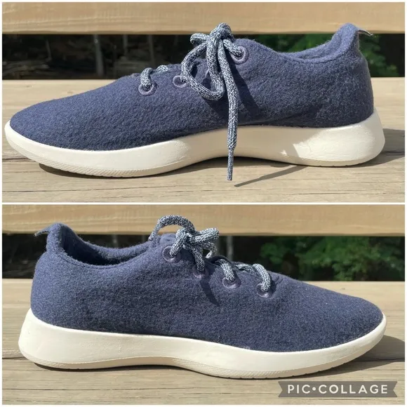 Allbirds Wool Runners in Tuke Midnight Blue shoes size 10